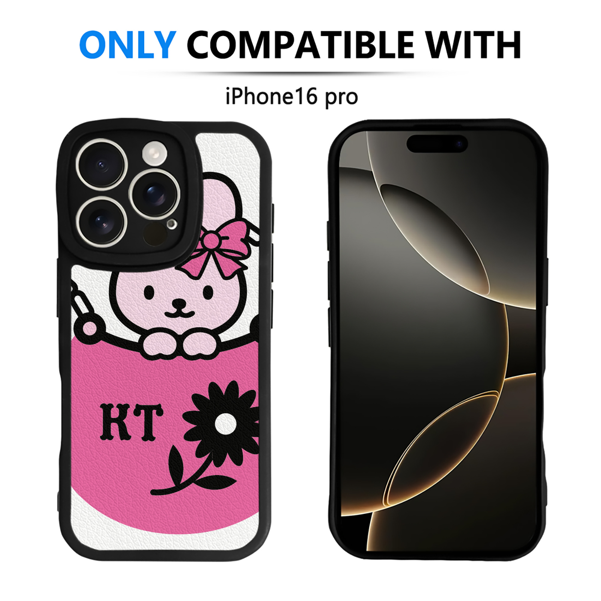 （画像用） Hello Kitty ハローキティ 【iPhone 16シリーズ対応】シリコンスマホケース（レザー調） 材質：シリコン